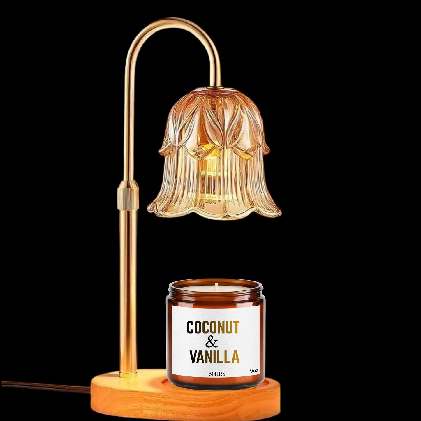Custom Dimmable Candle Warmer Lamp with Name, Adjustable Candle Warmer Lamp with Candle & Wick Trimmer set, Housewarming Gift for Her