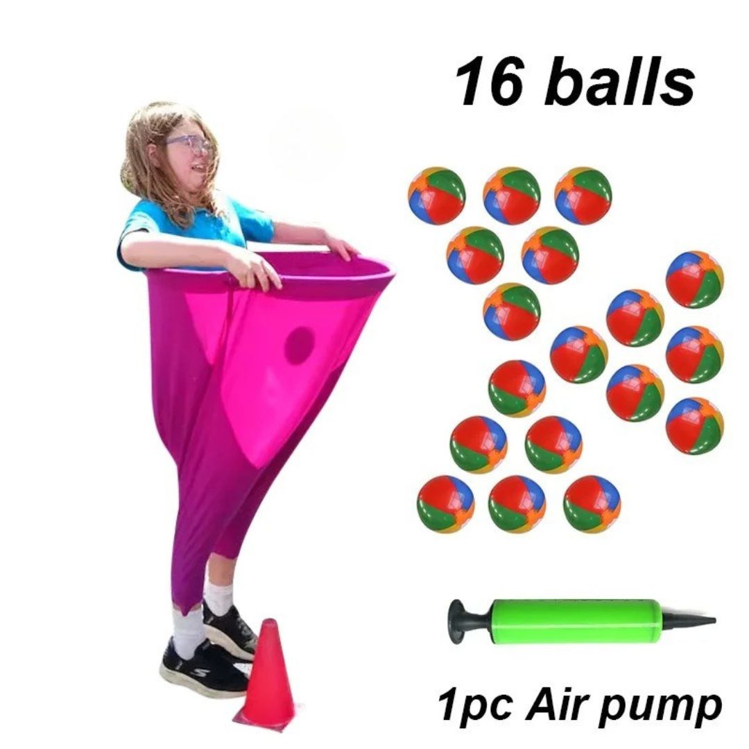 Granny Pants Yard Game – Giant Hilarious Outdoor Catch Game with Oversized Pants & Bouncy Balls