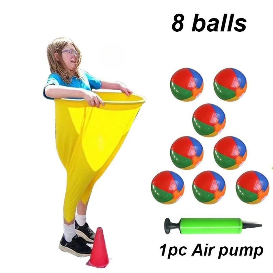 Granny Pants Yard Game – Giant Hilarious Outdoor Catch Game with Oversized Pants & Bouncy Balls
