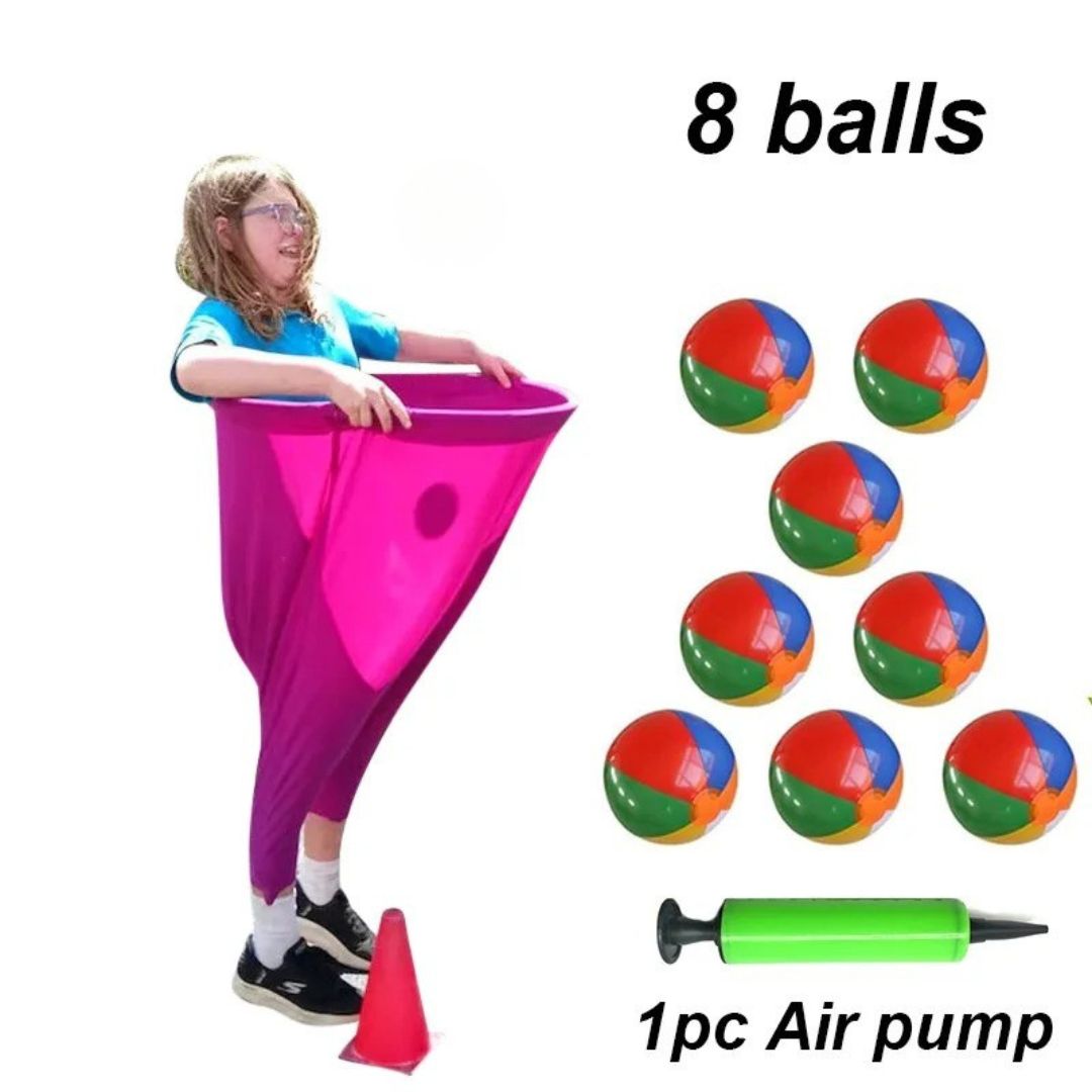 Granny Pants Yard Game – Giant Hilarious Outdoor Catch Game with Oversized Pants & Bouncy Balls