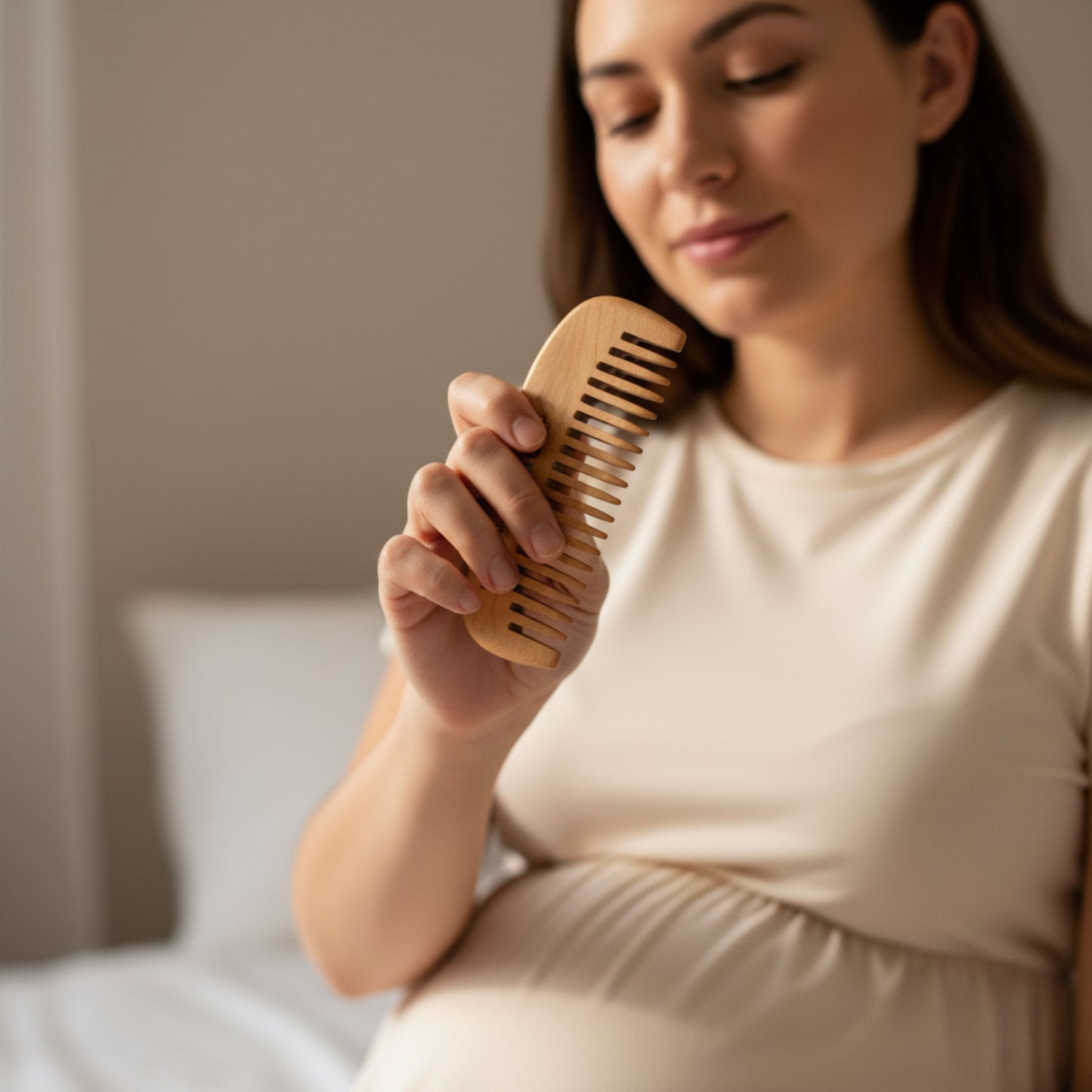 Labor Comfort Comb & Stress Relief Massage Ball- Wooden Labor comb for Pregnant Women, Delivery Essentials, Birthing Combs