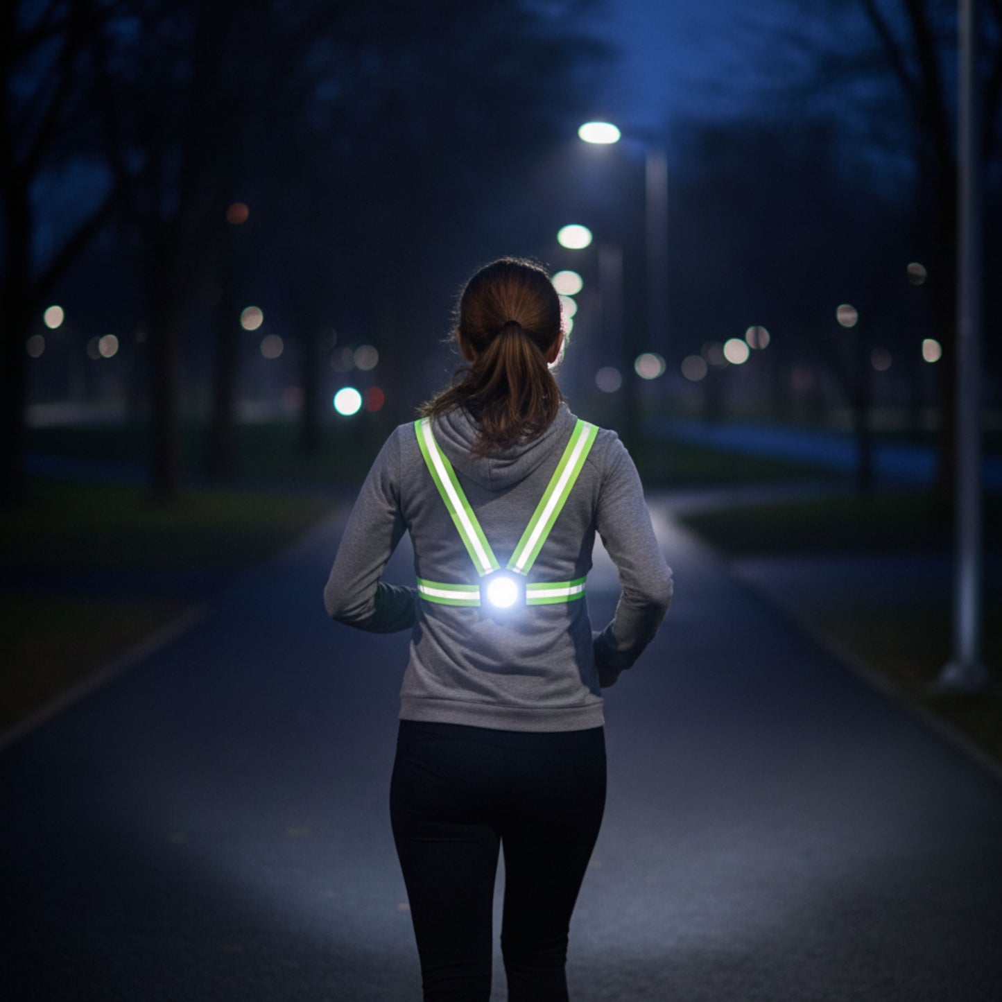 Ultimate Pet & Owner Safety Set: Reflective Vest with Headlight & LED Dog Collar, Dog Owner Gift