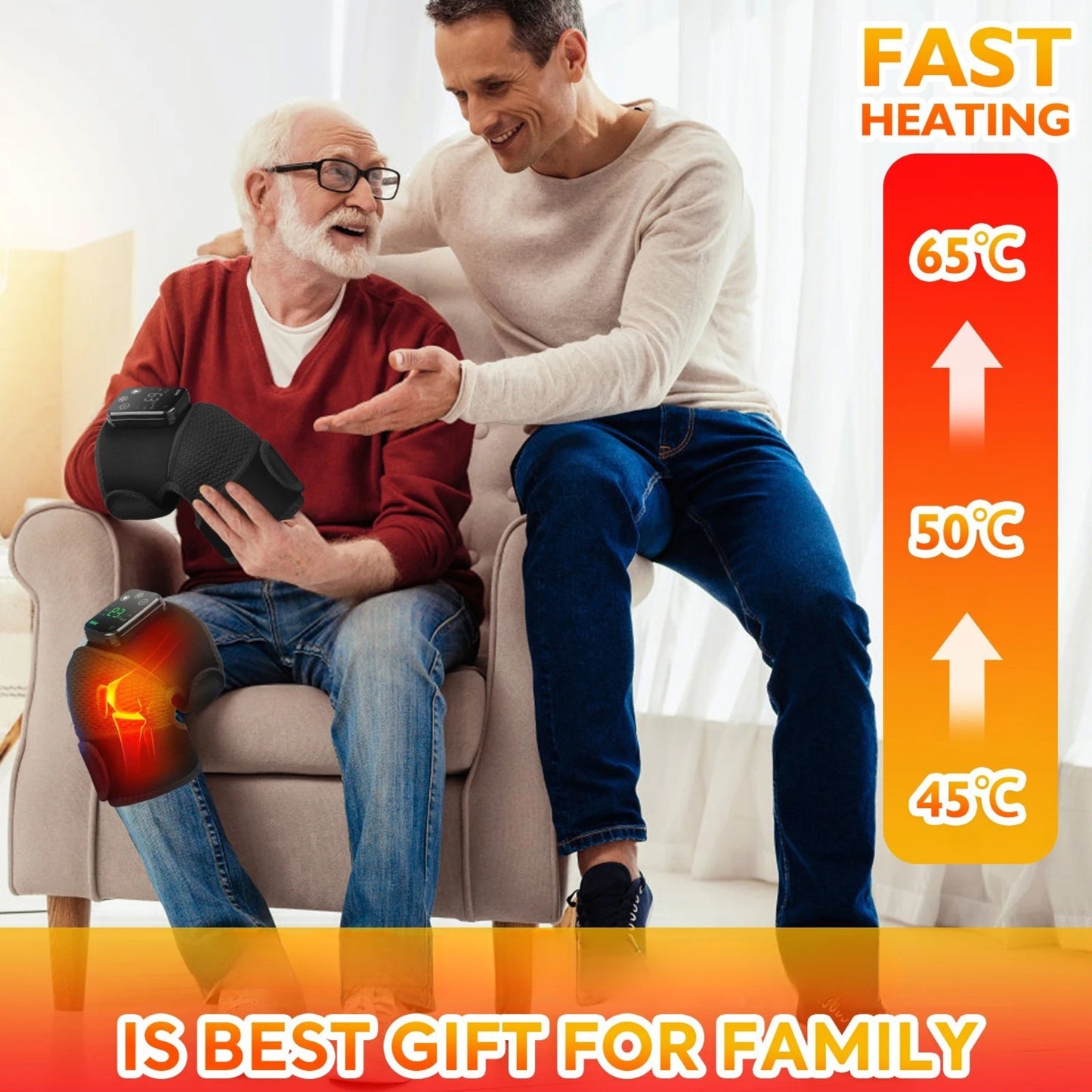 2-in-1 Electric Shoulder & Knee Heated Brace for Pain Relief