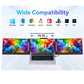 Portable Laptop Screen Extender- 14" Dual Monitor for Laptop with Built-in Speakers