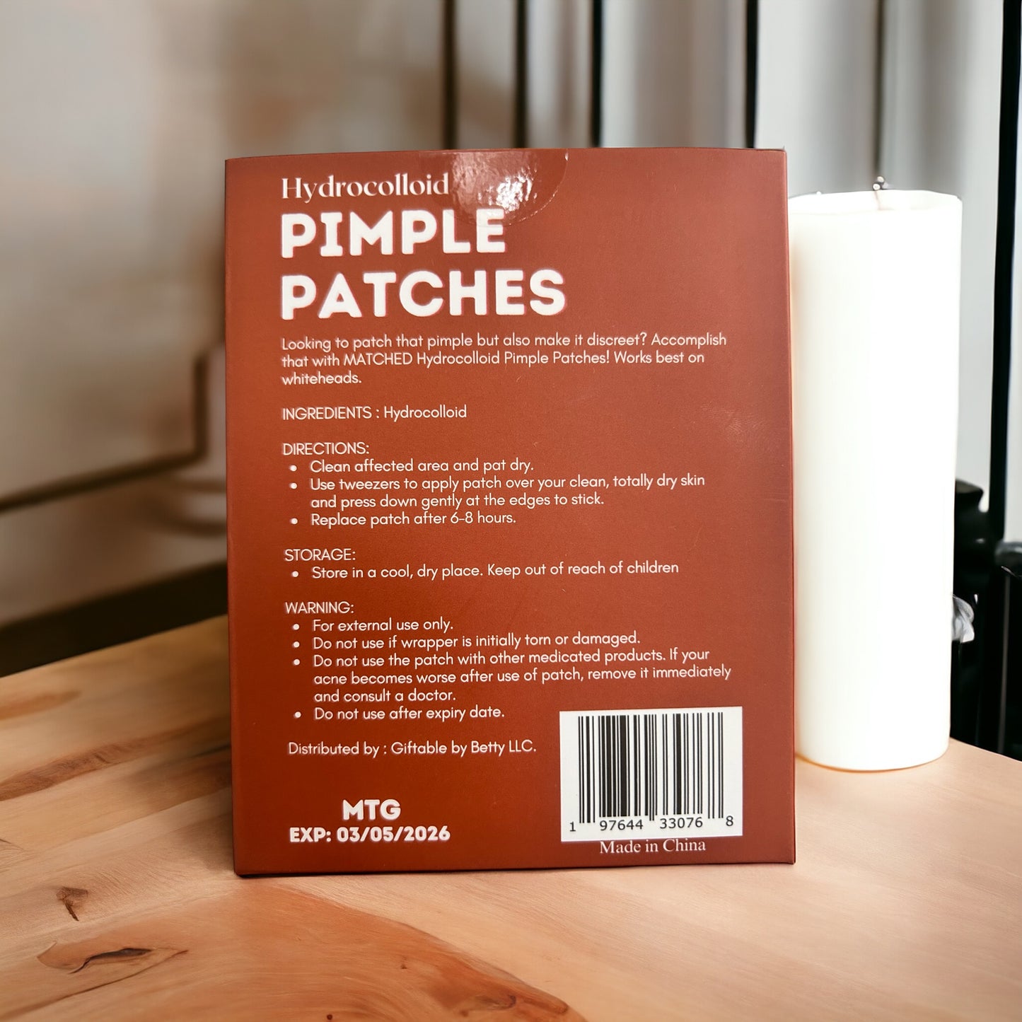 MATCHED Hydrocolloid Pimple Patches- Invisible Acne Patches for Face, 3 Sizes, 72-Count (MTG)