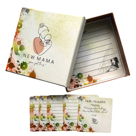 Neutral Baby Shower Guest Book Alternative -30 Blank cards & Box Set (3.5 x 3.5 inches).