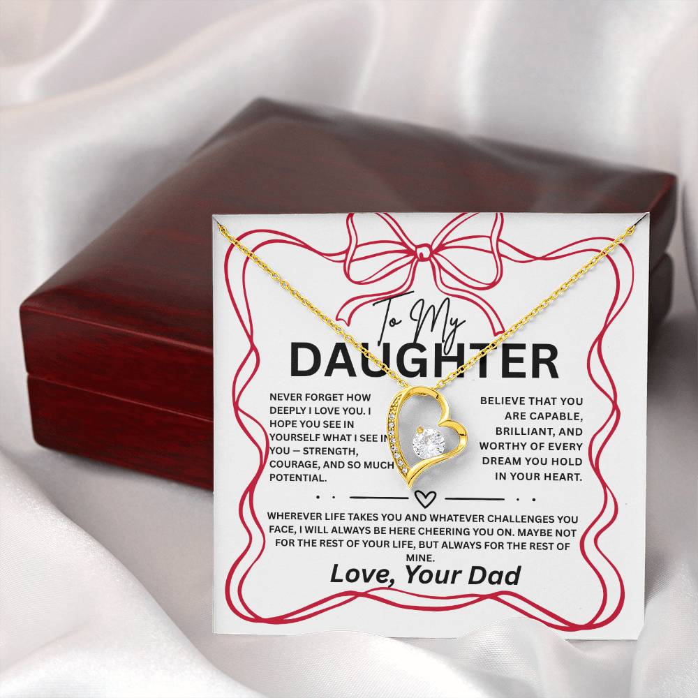 To My Daughter Necklace Gift from Dad, Father gift to daughter
