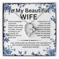 To My Beautiful Wife Necklace, Jewelry gift for wife from Husband
