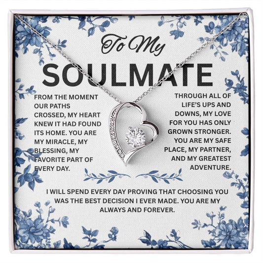 To My Soulmate Necklace, Gift for Wife