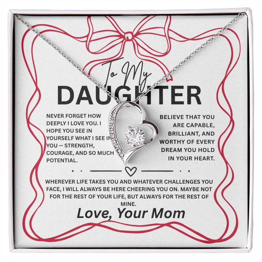 Daughter Necklace From Mom, To My Daughter Necklace