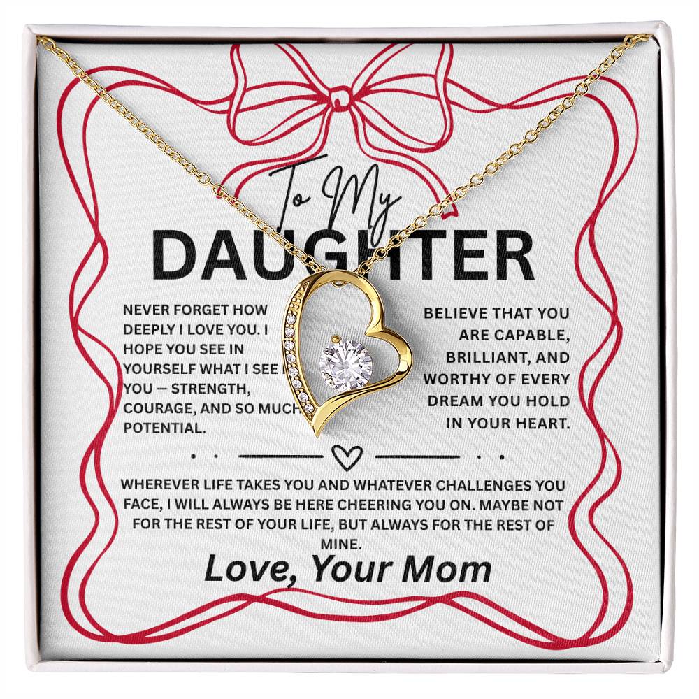 Daughter Necklace From Mom, To My Daughter Necklace