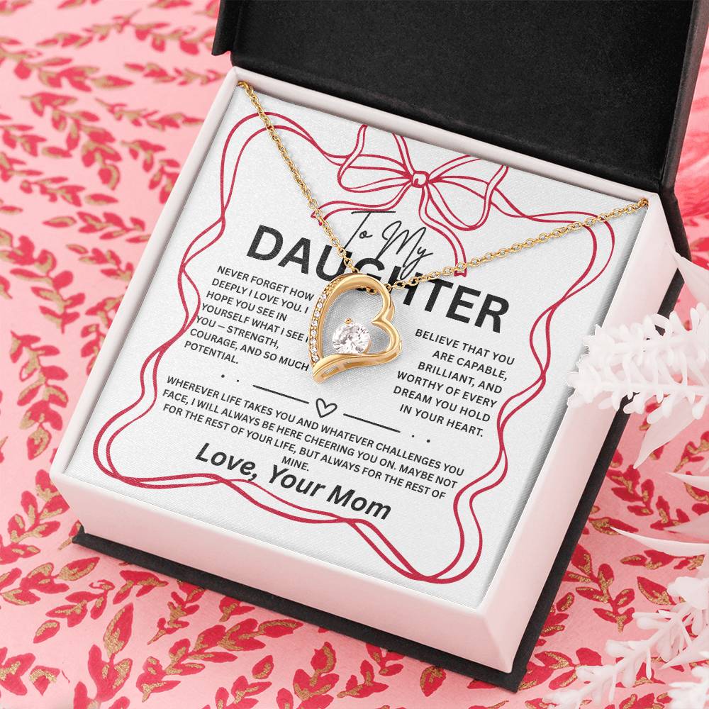 Daughter Necklace From Mom, To My Daughter Necklace