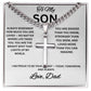 To My Son Cross Necklace, Cuban Link Necklace for Son from Dad