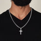 Cross Cuban Link Necklace with Box for Son from Mom, Men's Jewelry gift for him