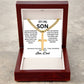 To My Son Cross Necklace, Cuban Link Necklace for Son from Dad