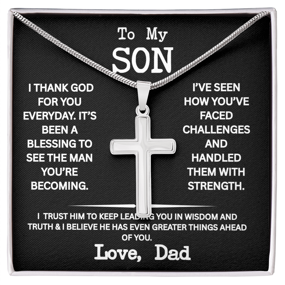 Cross necklace for Son from Dad
