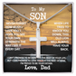 Son Cross Necklace from Dad- "Never Forget" Necklace