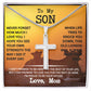 Son Necklace from Mom- Cross Necklace for Men