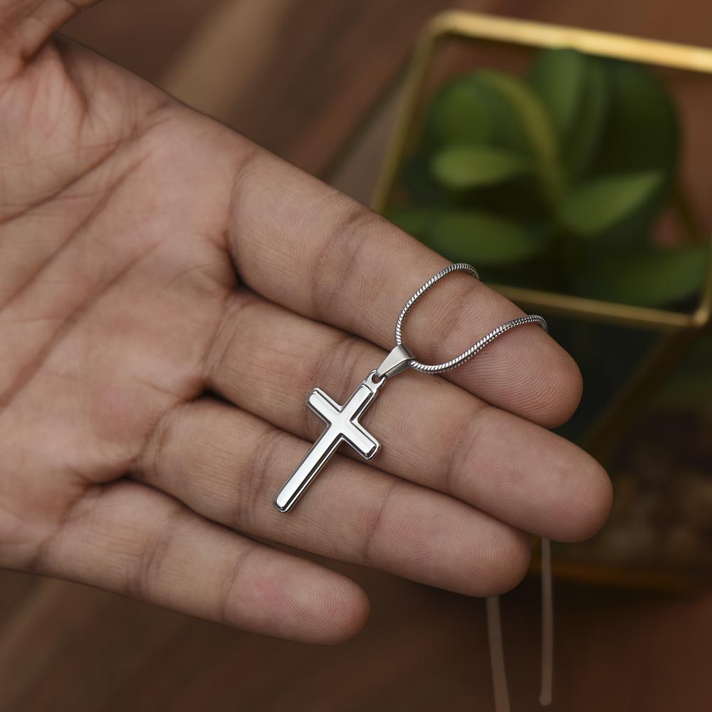 Son Necklace from Mom- Cross Necklace for Men