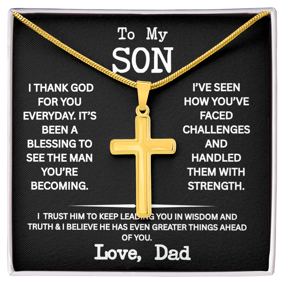 Cross necklace for Son from Dad
