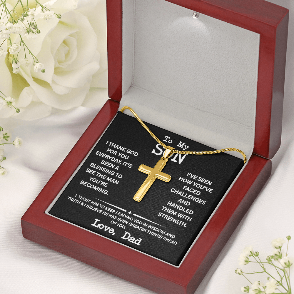 Cross necklace for Son from Dad