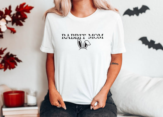 Rabbit Mom Tshirt, Pet Graphic Tees, Summer Casual tshirt gift for Pet Mom