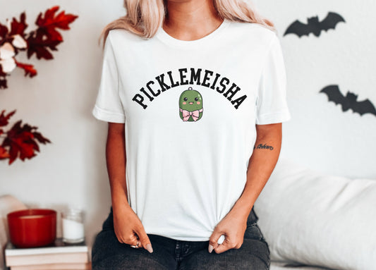 Picklemeisha Tshirt, Funny Casual Pickle Graphic Tees, Gift for Pickle Lover, Humor T-Shirt for her or him