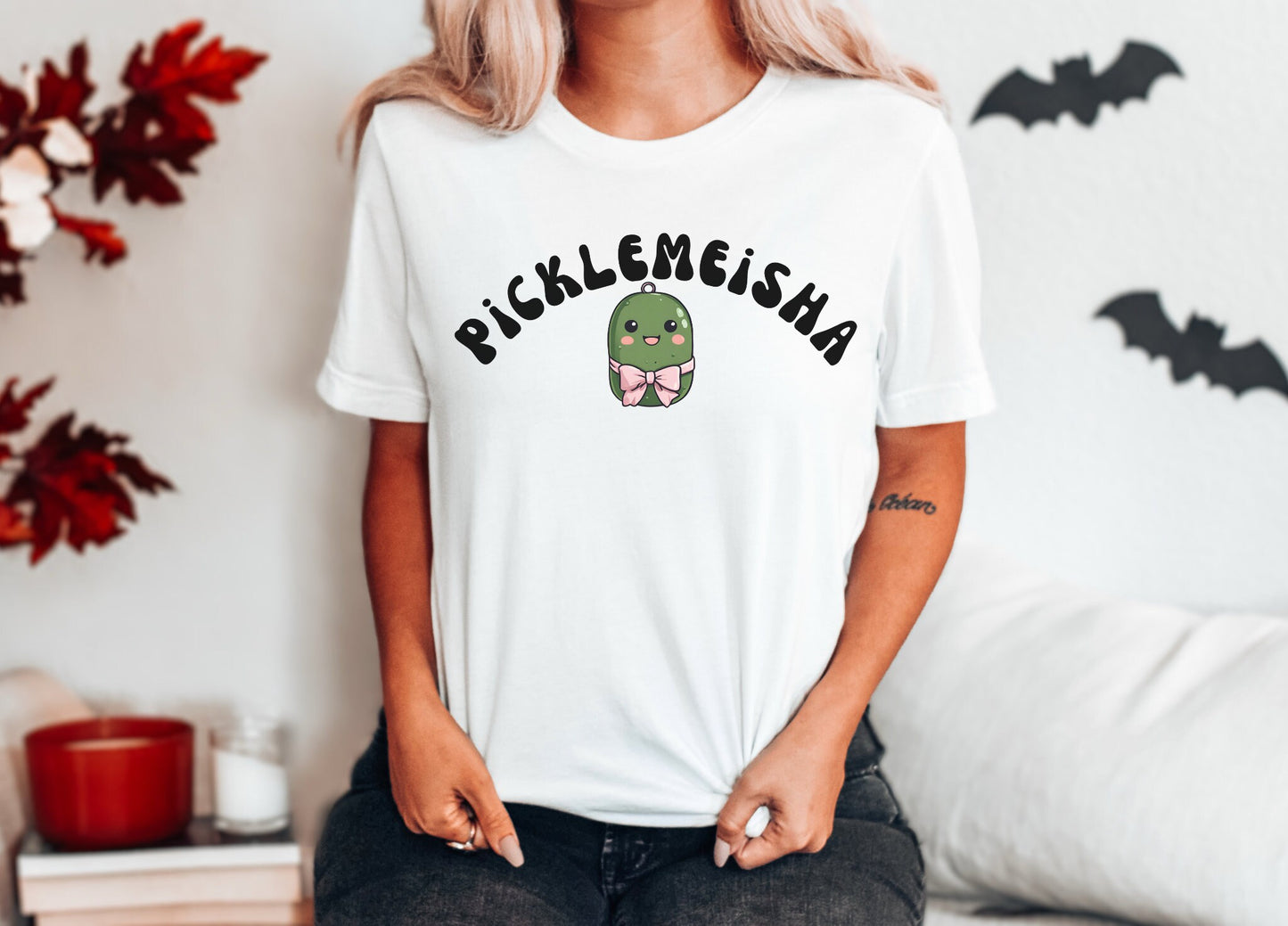 Picklemeisha Tshirt, Funny Casual Pickle Graphic Tees, Gift for Pickle Lover, Humor Tshirt for Her or him- Retro