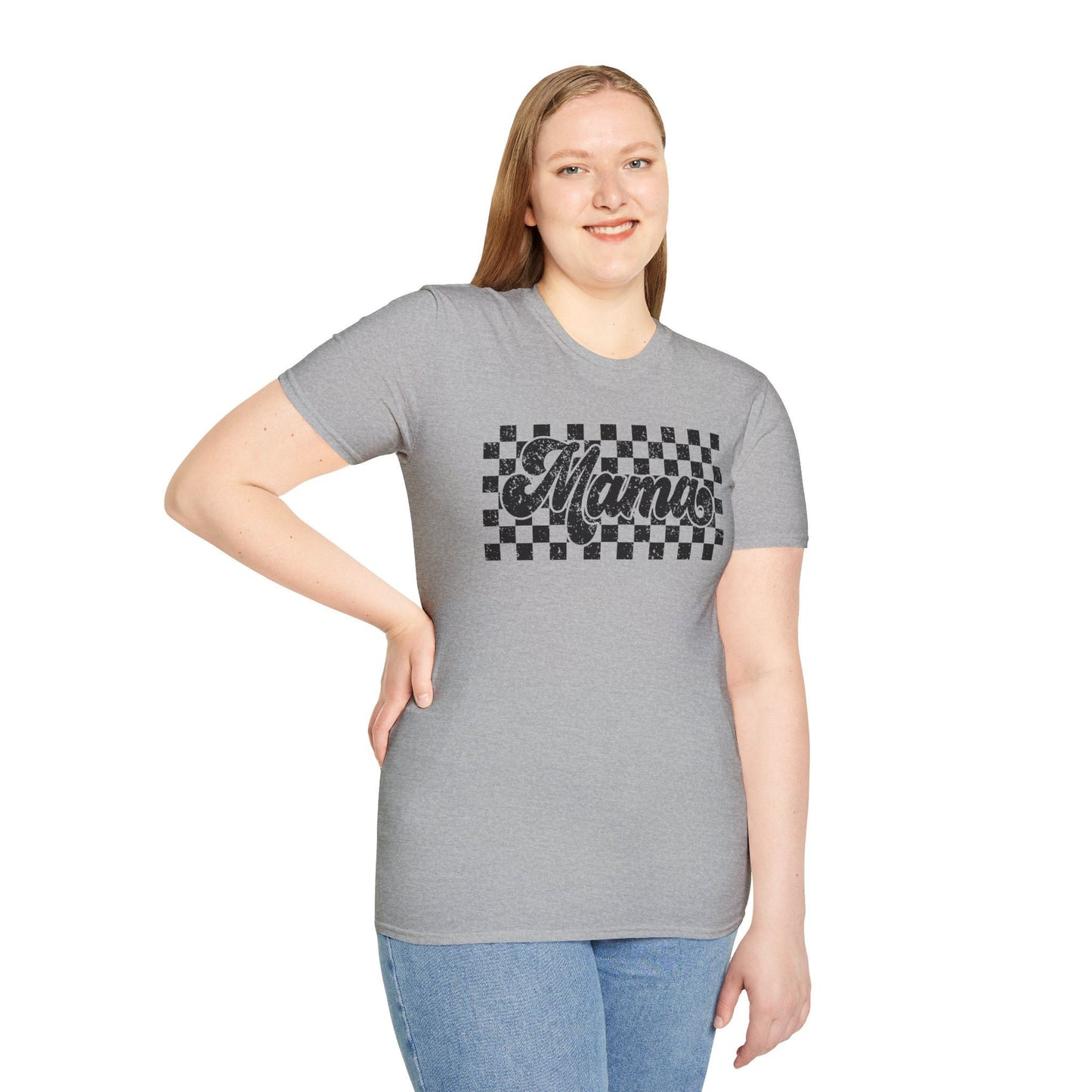 Mama Checkered Tshirt, Motherhood shirt, Retro Mama Shirt, Motherhood gift for Mother's Day