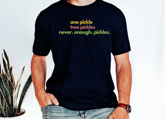 Funny Pickle Shirt, Never Enough Pickles Tshirt Gift for Pickle Lovers, Funny Pickle Gardening Sweatshirt,Crewneck Humor Canning Jar shirt