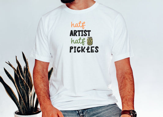 Artist Tshirt, Funny Pickle Shirt, Canned Pickles Gift for Pickle Lovers, Funny Pickle Jar Sweatshirt,Crewneck Humor Canning Jar shirt