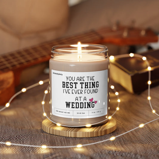 Boyfriend Girlfriend Long Distance Couple Candle Gift, Best Thing I found at a Wedding for Best Friend Fiance Wife Anniversary Birthday Gift