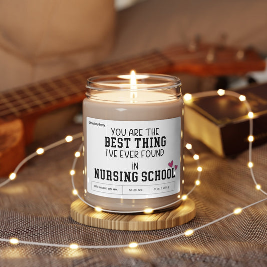 Boyfriend Girlfriend 9oz Candle Gift, Best Thing I found at Nursing School for Best Friend Fiance Wife Anniversary Teacher Appreciation Gift