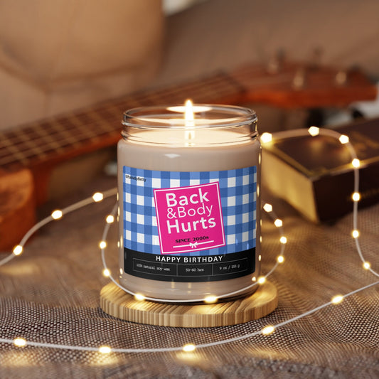 Funny Happy Birthday Candle,Back & Body Hurts since 2000s Gifts for Women Men Get Z Coworker Best Friend Sister Brother Candle Gift Birthday