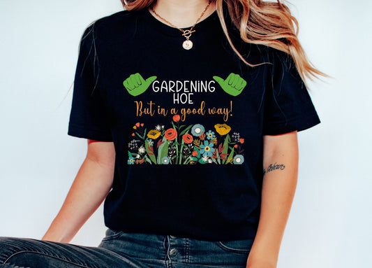 Gardening Hoe Shirt, Plant Lover Botanical Gift Shirt for Gardener, Farmer, for Women & Men