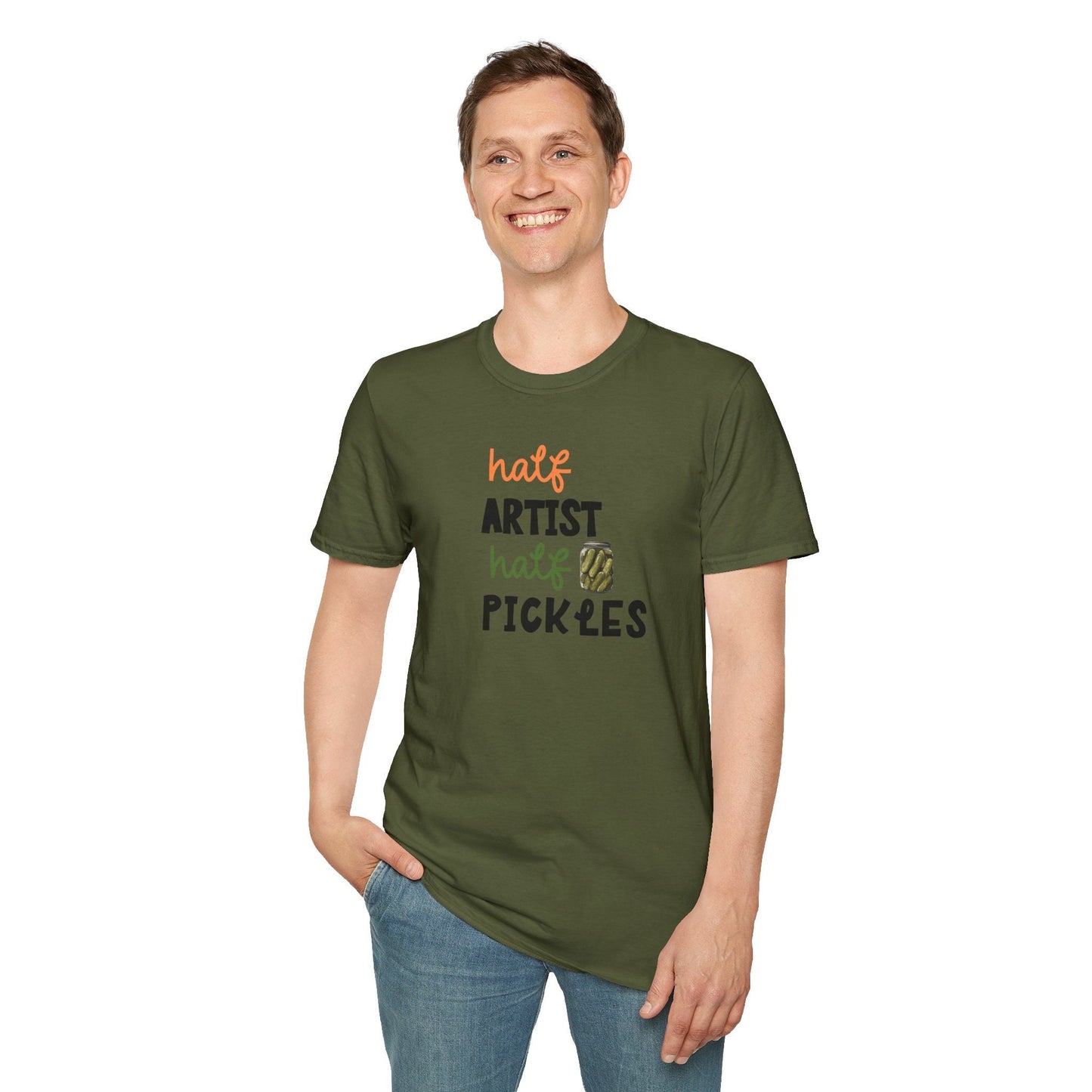 Artist Tshirt, Funny Pickle Shirt, Canned Pickles Gift for Pickle Lovers, Funny Pickle Jar Sweatshirt,Crewneck Humor Canning Jar shirt