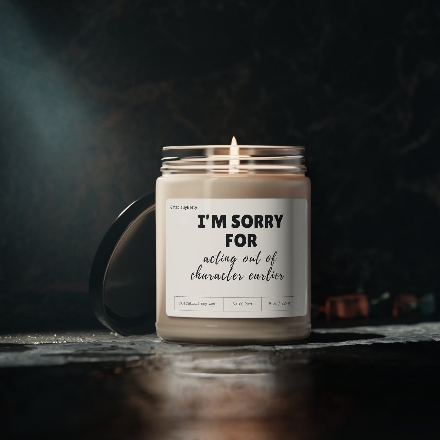 Custom I'm sorry candle gift sympathy apology gift for bestfriend boyfriend girlfriend husband 9oz Soy Personalized Candle gift for loss