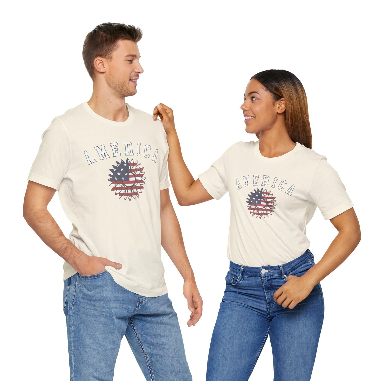 4th Of July America Sunflower Shirt American Flag Independence Freedom USA Flag Flower American Patriotic Shirt Gift For Fourth of July