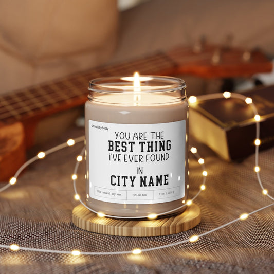 Custom Candle Gift for Boyfriend Girlfriend Husband Wife Work BestFriend 9oz Personalized Candle Anniversary Gift, Best Thing I found Candle