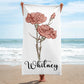 Custom Beach Towel,Personalized Birth Flower Pool Towel,Beach Bachelorette Vacation Gift, Bridesmaid Proposal, Customized Family Towel