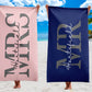 Personalized Mr. and Mrs. Beach Towel, His and Hers Custom Gift, Couple Newlywed Gift, Just Married Wedding Bride Groom Gift, Honeymoon Gift