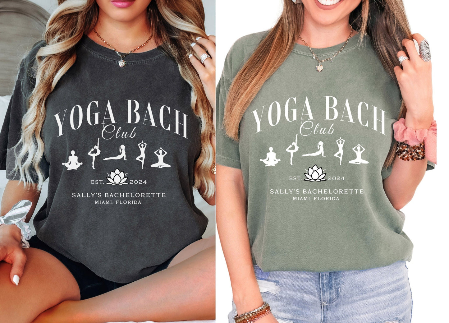 Personalized Bachelorette Shirts, Yoga Bachelorette Party Shirts,Custom Bridesmaid Shirts, Camp Bach Shirt, Wellness Bachelorette, Bach Club