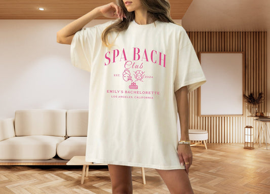 Custom Spa Bachelorette Party Shirts,Personalized Bridesmaid Shirts, Custom Bachelorette Shirt, Bridal Party, Spa Bach Club Tshirt for Bride