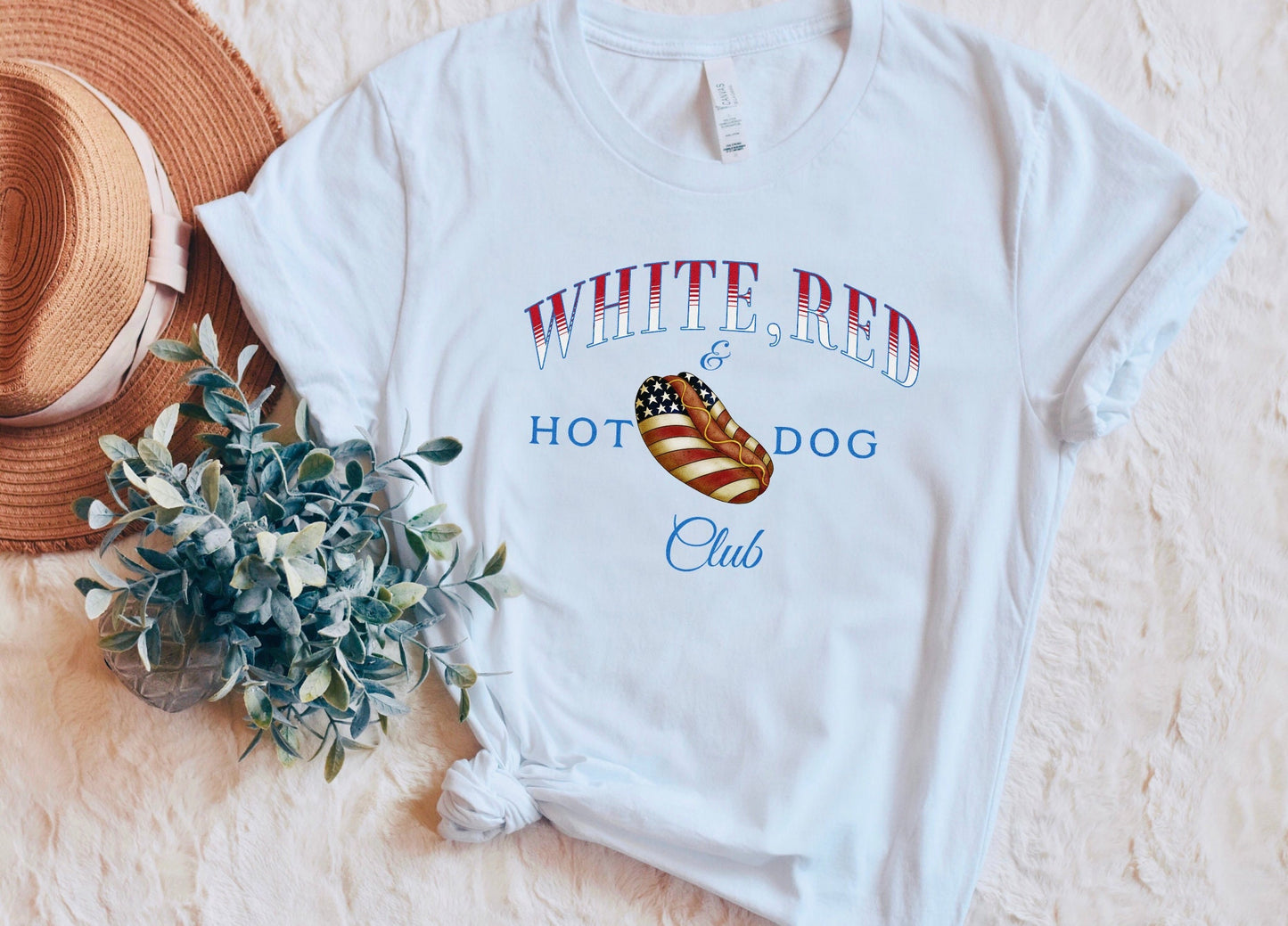 White red and blue T-Shirt, Independence Day Shirt, All American Patriotic Funny 4th July Shirt, Hot Dog Shirt Unisex, USA Flag Family Shirt