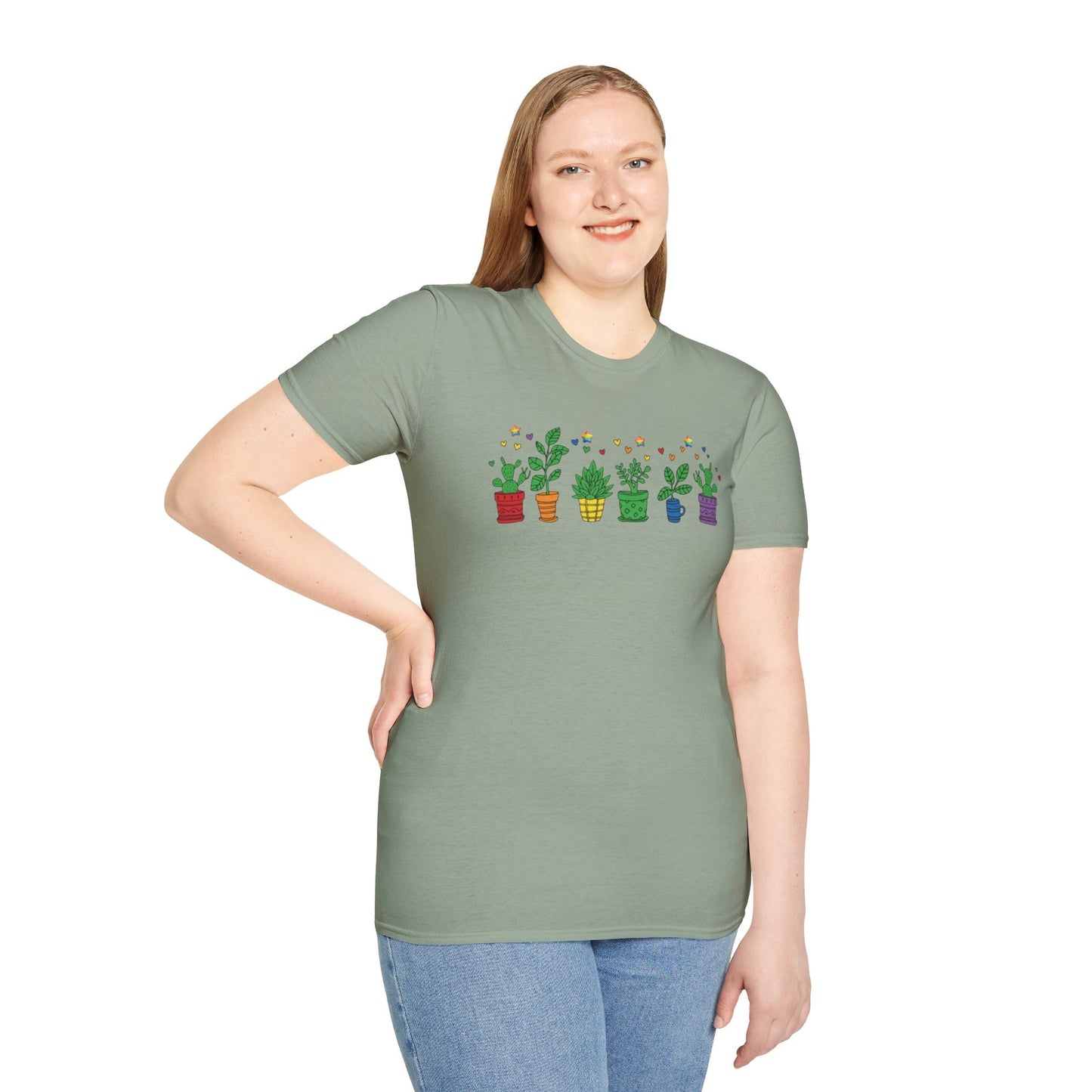 Plant Pride Shirt, Subtle LGBTQ Ally Plant Mom Dad Shirt, Pride Gift, Cute Plant Shirt for Pride Month,Equality Gay Rights, Rainbow Colors