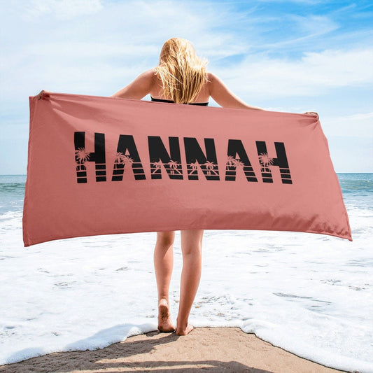 Personalized Beach Towel, Kids Custom Name Pool Towels, Bridesmaid Towel, Birthday Vacation Gift, Bridesmaid Proposal Beach Towel Gift