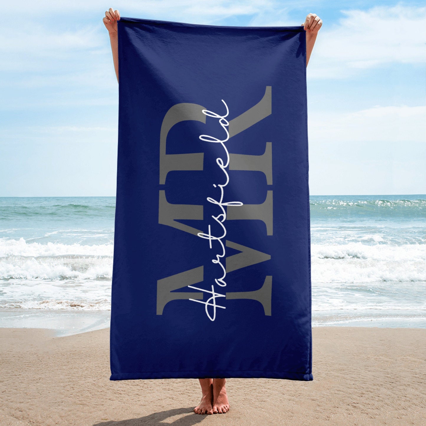 Personalized Mr. and Mrs. Beach Towel, His and Hers Custom Gift, Couple Newlywed Gift, Just Married Wedding Bride Groom Gift, Honeymoon Gift