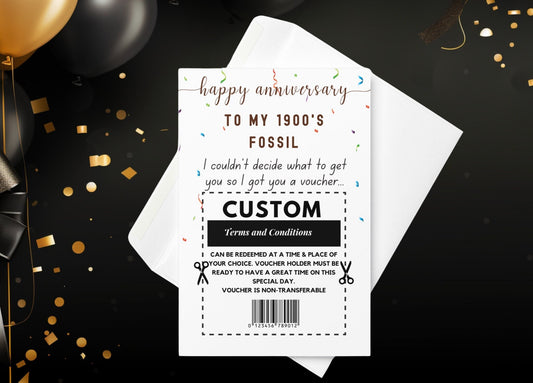 Personalized Anniversary Card, Funny Old guy Anniversary Card, Funny Anniversary Gift for Wife & Husband,I'm From The 1900s Meme Card