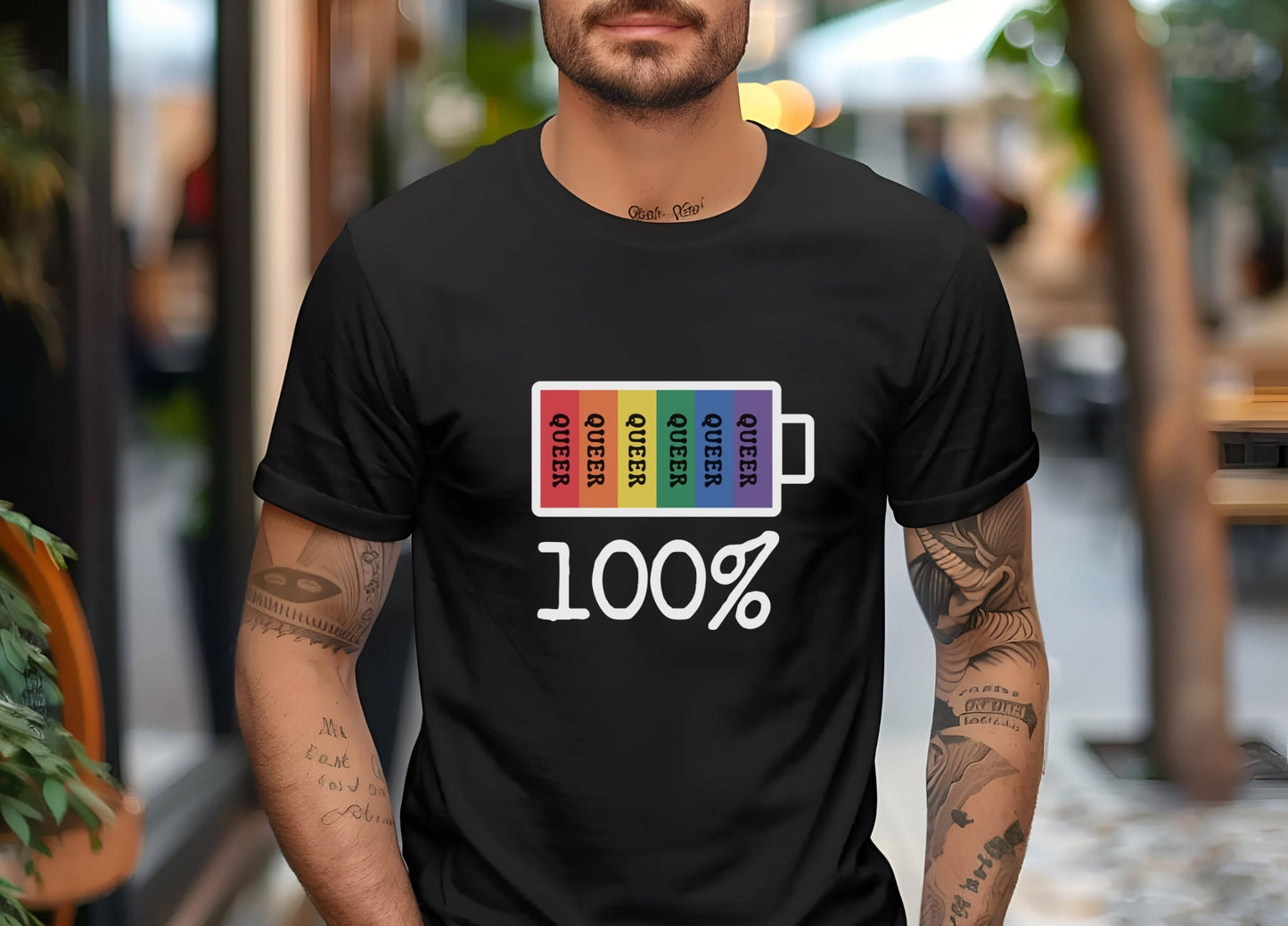 100% Queer T-Shirt, LGBTQ Shirt, Unisex Pride Shirt, Gay Rights Shirt, Transgender Shirt, Human Rights Shirt, LGBTQ Rainbow colors shirt