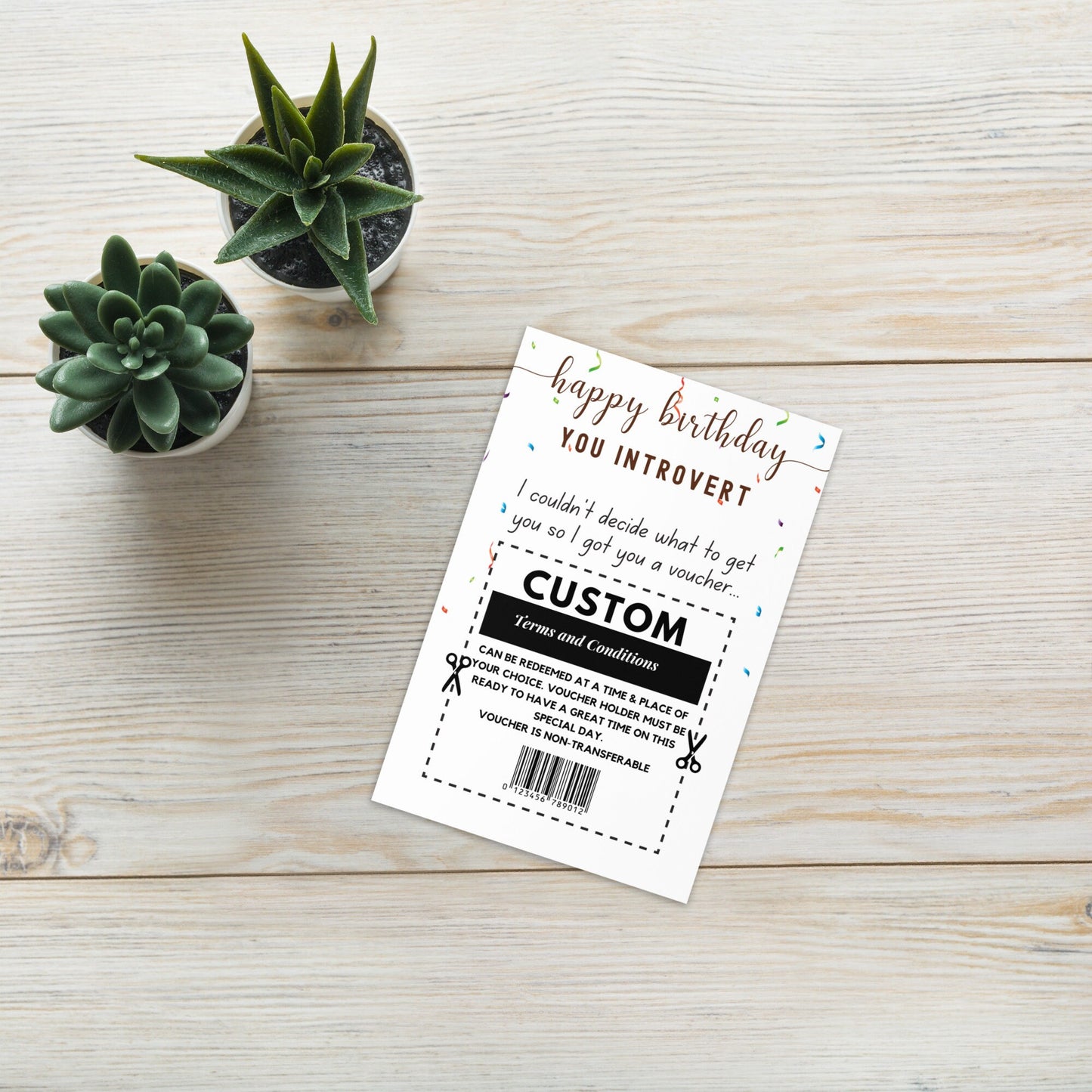 Personalized Introvert Birthday Card, Antisocial Person Gift for Birthday, Funny Card for Introvert, Sarcastic 16th, 30th, 40th Birthday